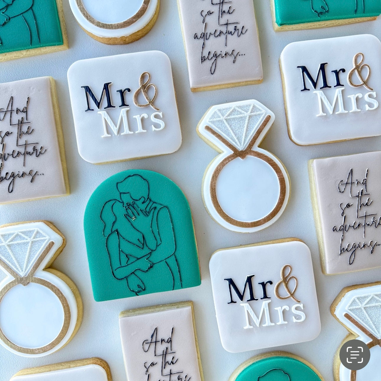 Engagement Party Trio Cookies