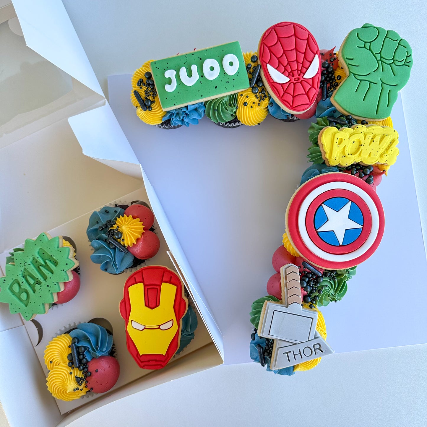 Superhero Cupcake Number