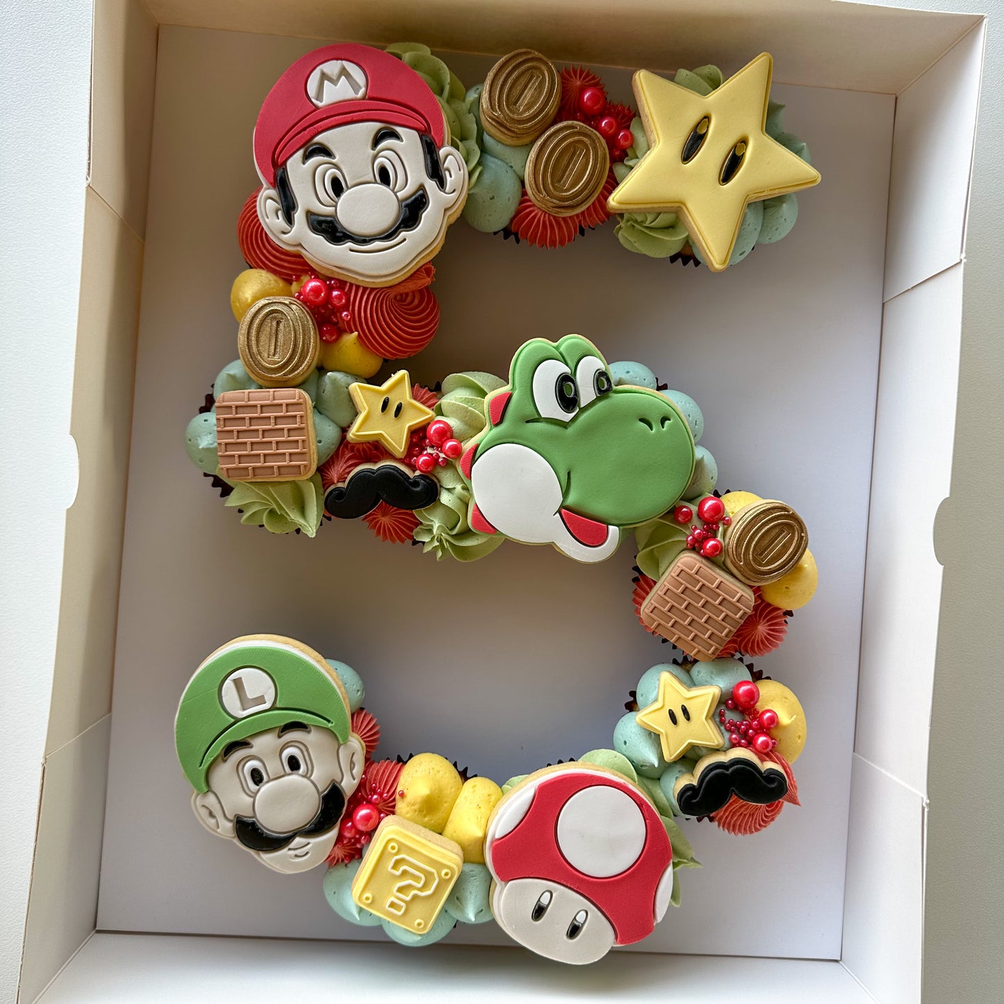 Mario Bros Cupcake Number
