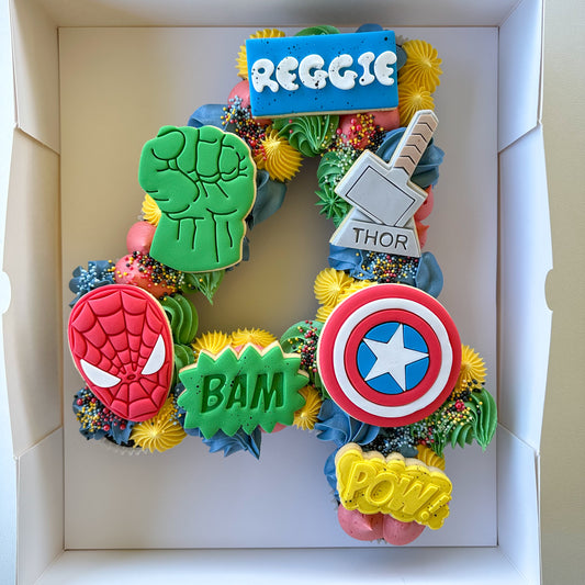 Superhero Cupcake Number