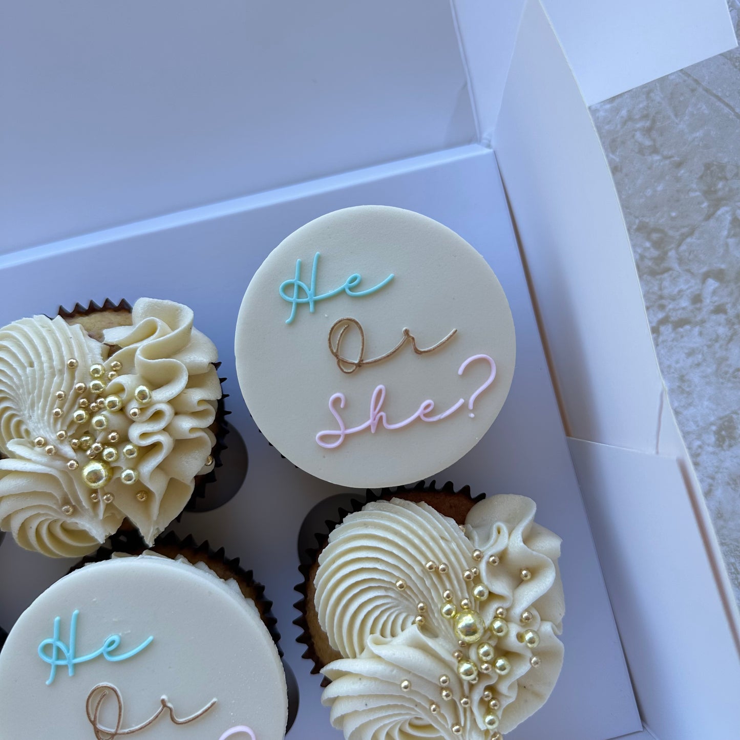 Gender Reveal Cupcakes