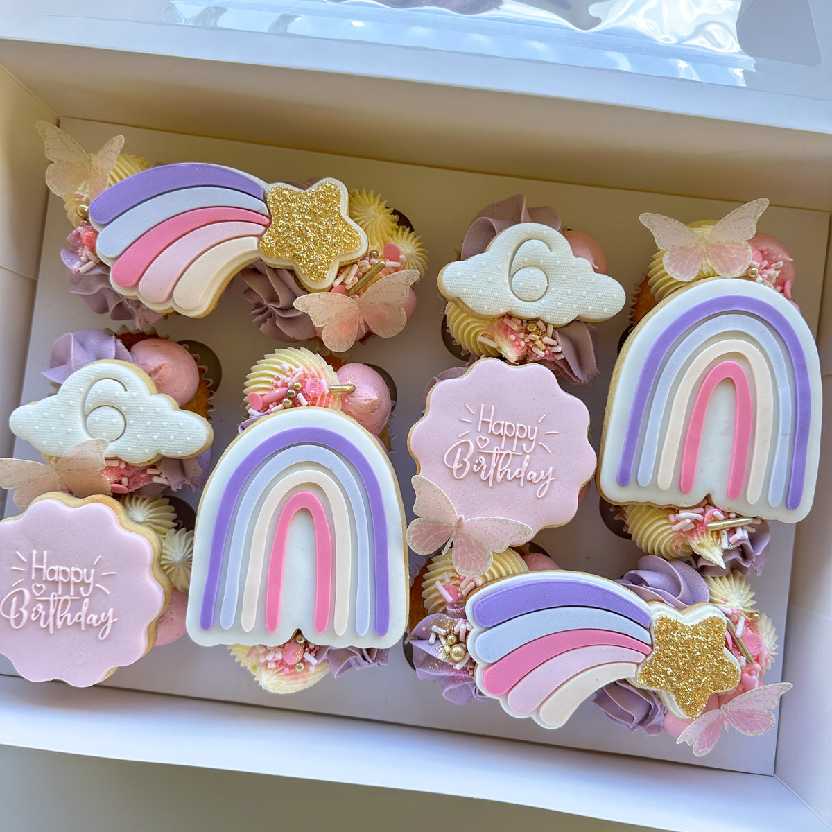 Magical Rainbow Cupcake Number