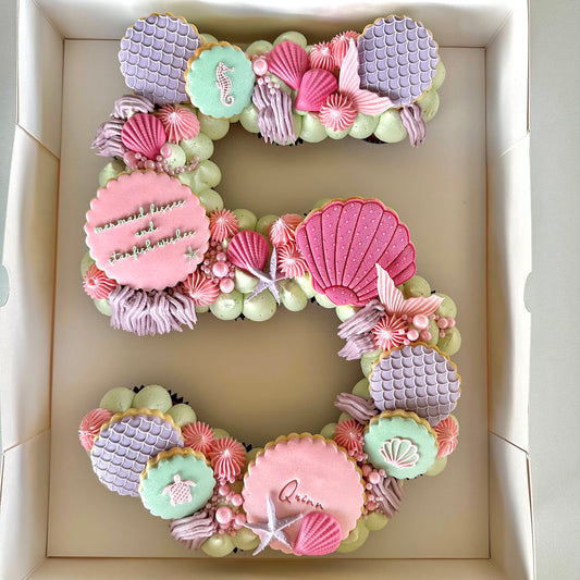 Mermaid Cupcake Number