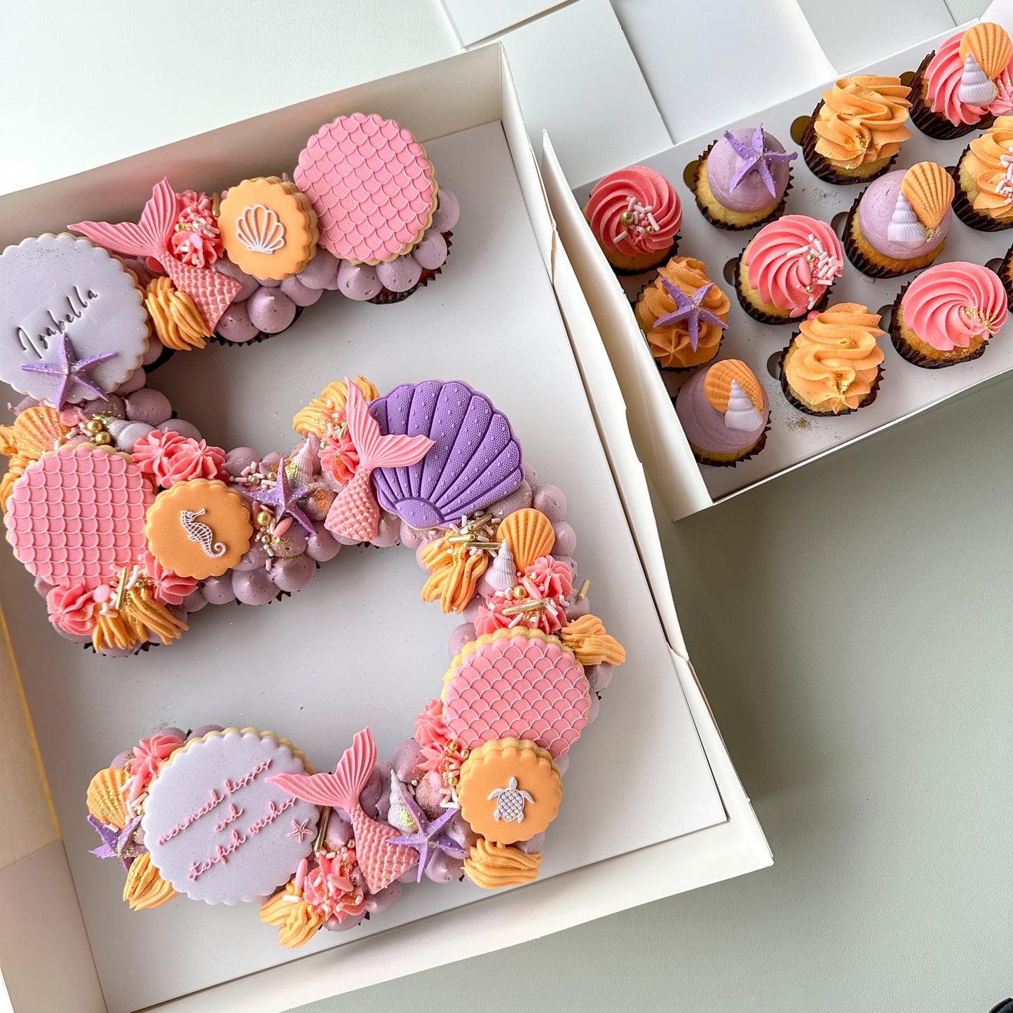 Mermaid Cupcake Number