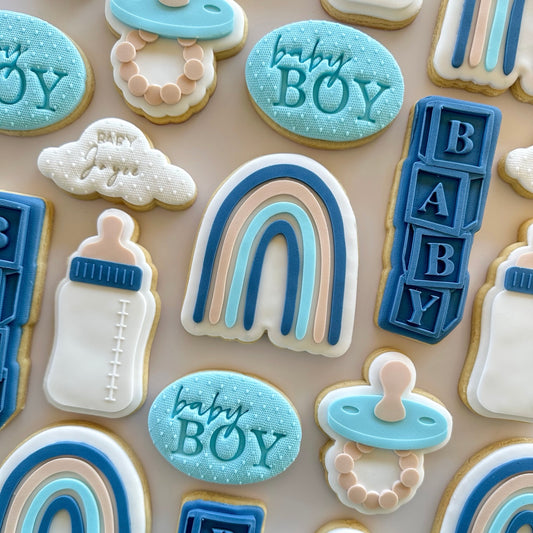 Rainbow Baby Shower Cookies