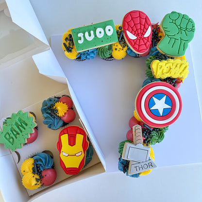Superhero Cupcake Number