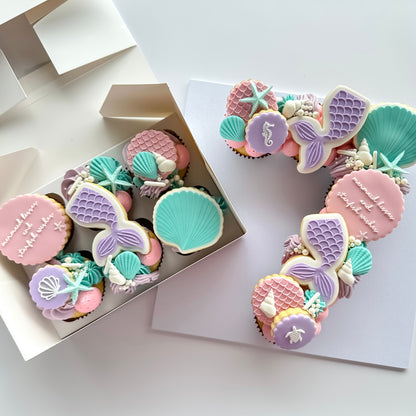 Mermaid Cupcake Number
