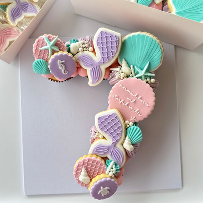 Mermaid Cupcake Number