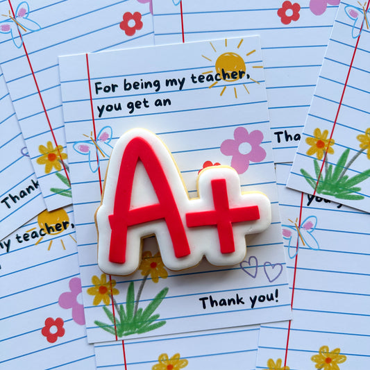 A+ Teacher Cookie Card