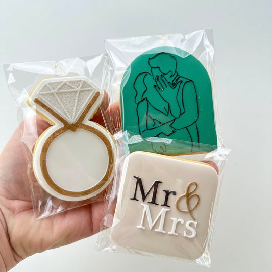 Engagement Party Trio Cookies