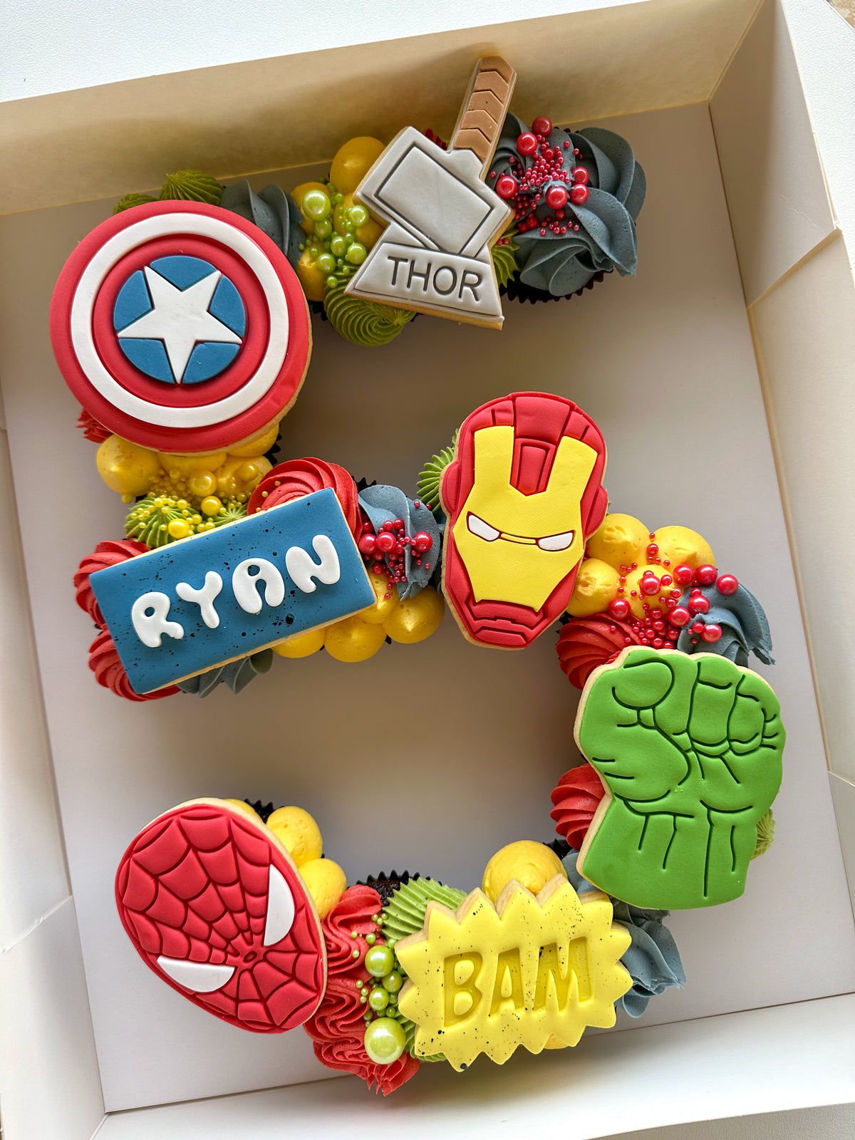 Superhero Cupcake Number