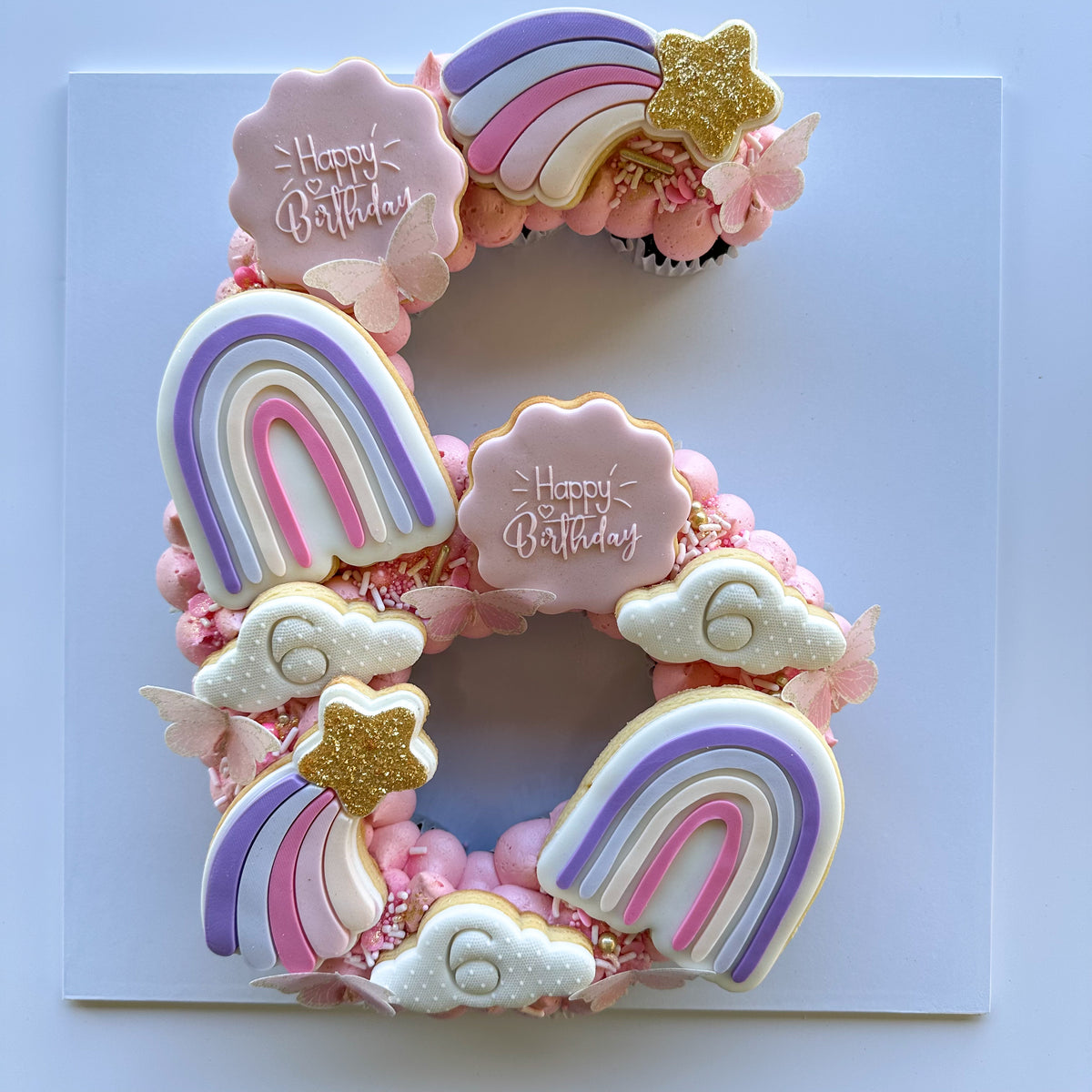 Magical Rainbow Cupcake Number