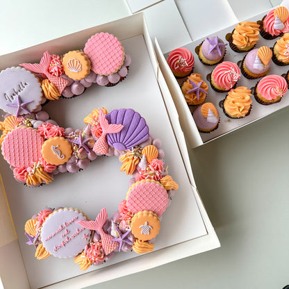 Mermaid Cupcake Number