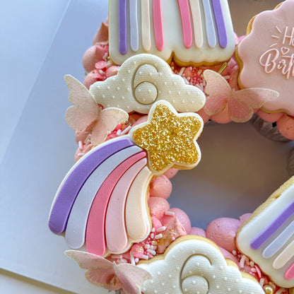 Magical Rainbow Cupcake Number